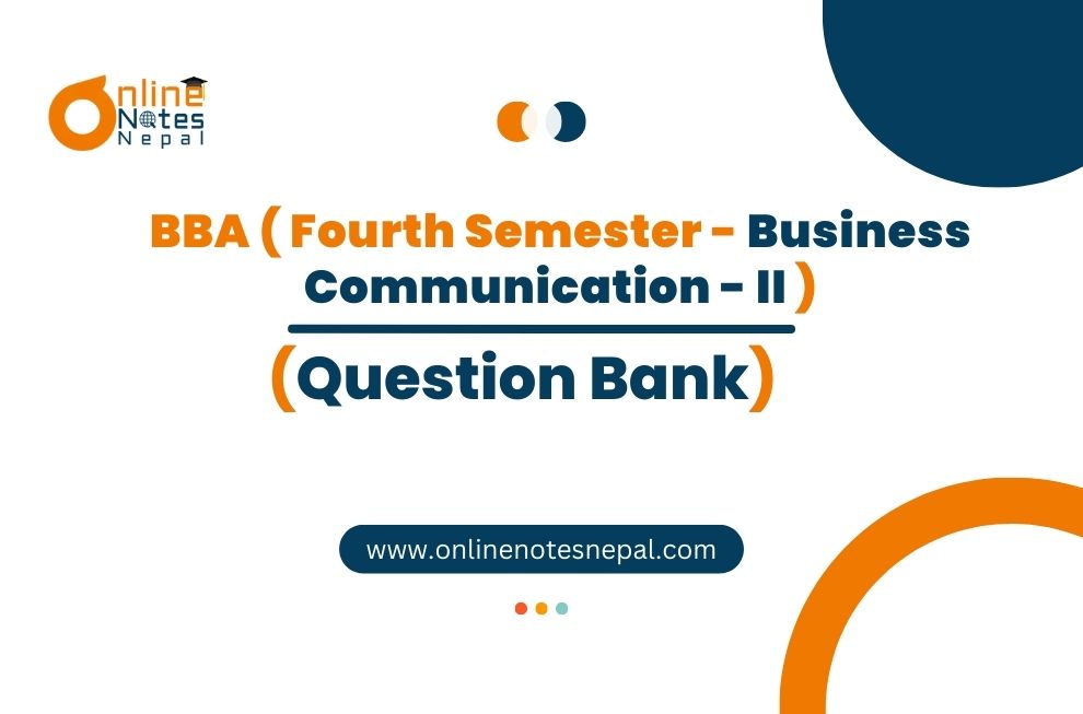 Question Bank of Business Communication II Photo